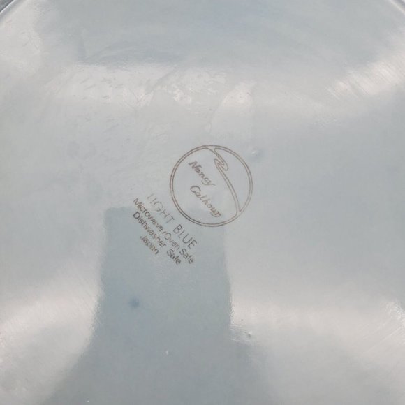 VTG Nancy Calhoun Serving Platter Plates Light Blue‎ 12” Set of 4 - Picture 8 of 8